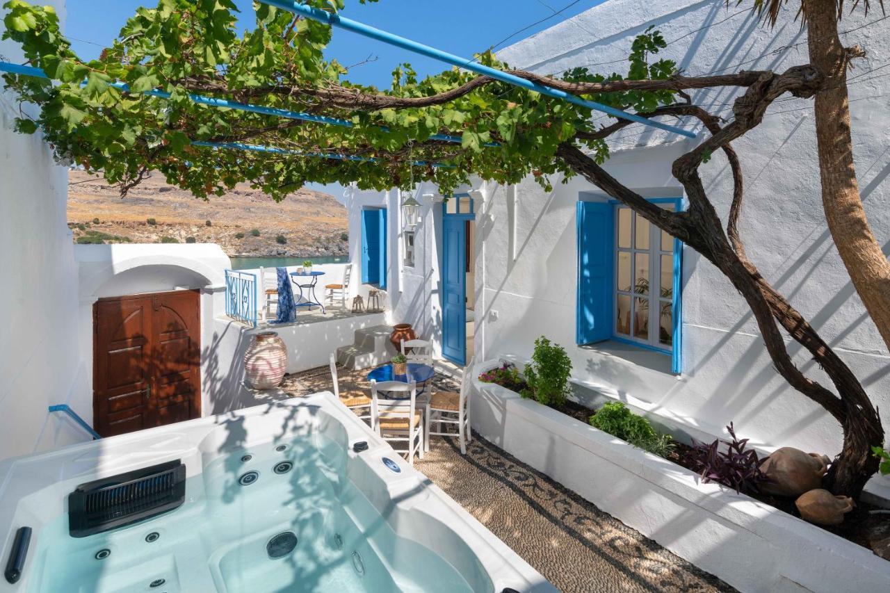 Lindos Beach Boutique Villa Bagian luar foto