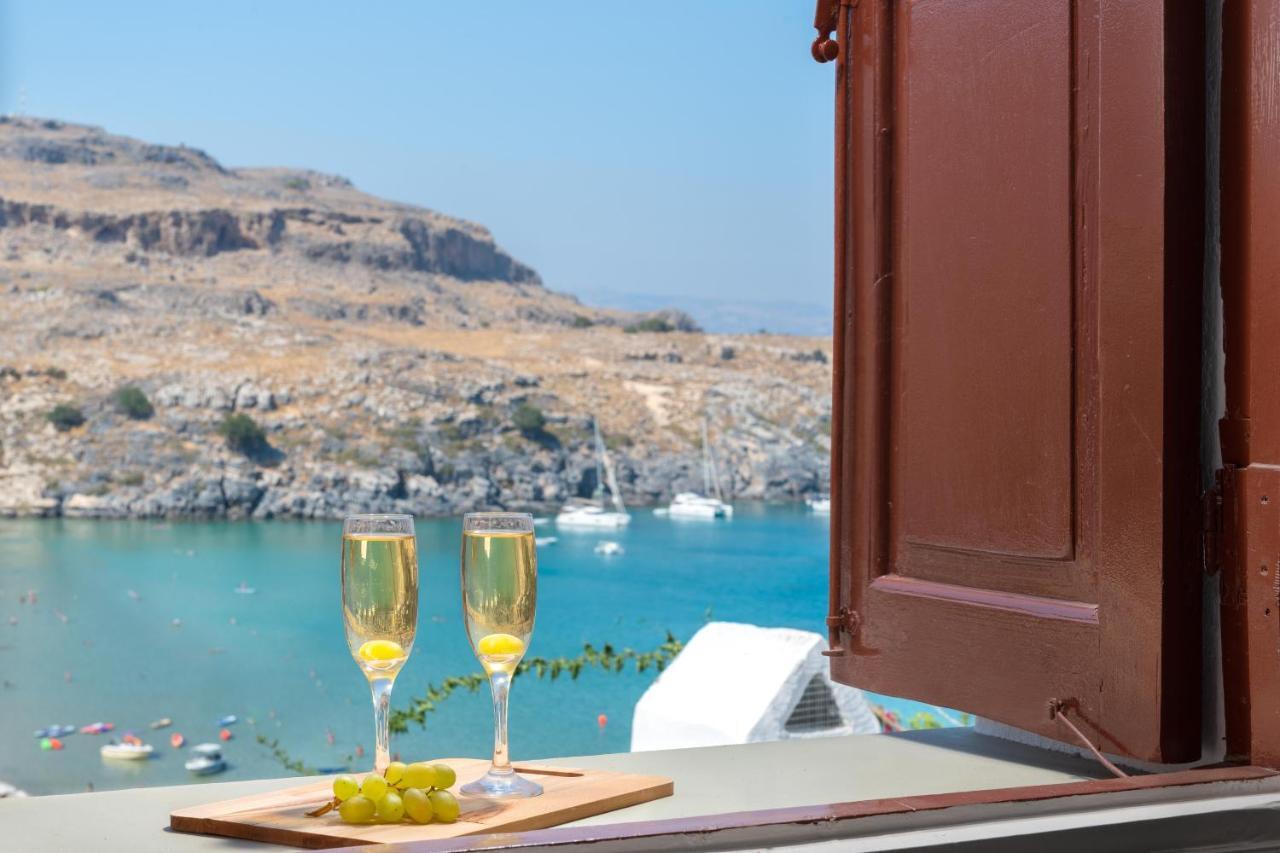 Lindos Beach Boutique Villa Bagian luar foto