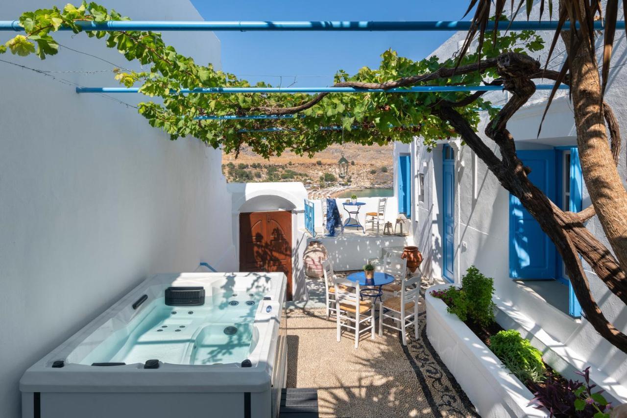 Lindos Beach Boutique Villa Bagian luar foto